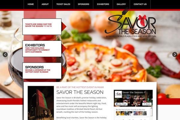 Savor website example screenshot