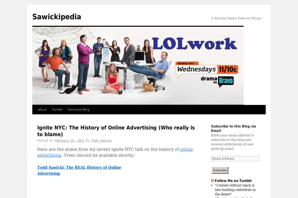 Twenty Ten theme site design template sample