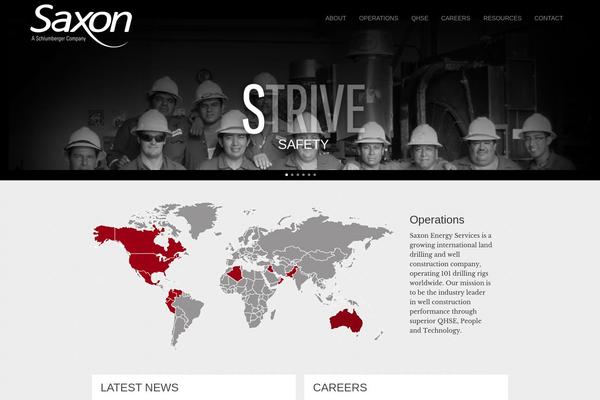 Saxon theme site design template sample