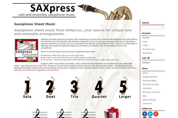 saxpress.com site used Saxpress-divi