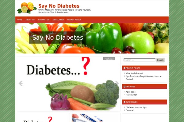 saynodiabetes.com site used Fruithealth