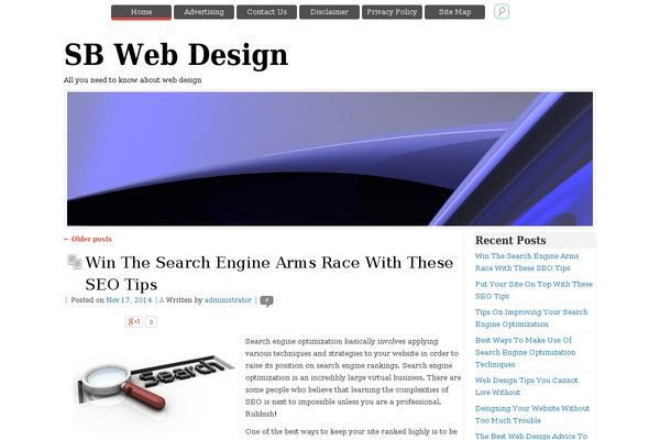 WordPress website example screenshot