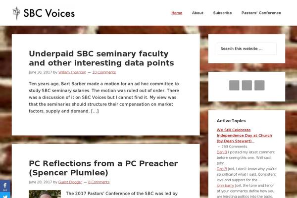 sbcvoices.com site used Genesis-sample-update