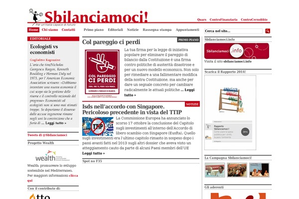 sbilanciamoci.org site used Sbilanciamoci