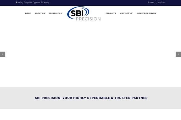 sbiprecision.com site used Universal-wp