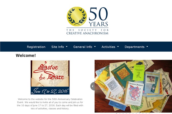 sca50year.org site used Café Pro
