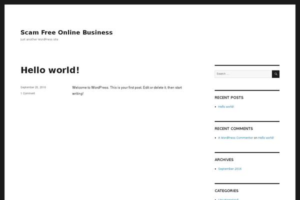 Twenty Sixteen theme site design template sample