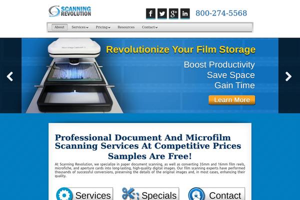 scanningrevolution.com site used Scanning