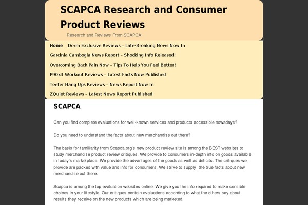 scapca.org site used Incolor