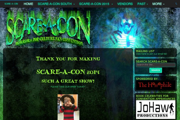 scareacon.com site used The-conference