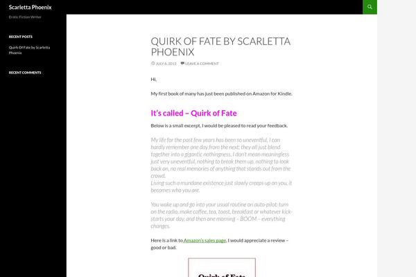 Twenty Fourteen theme site design template sample
