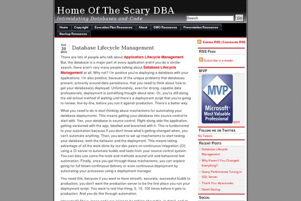 scarydba.com site used alibi