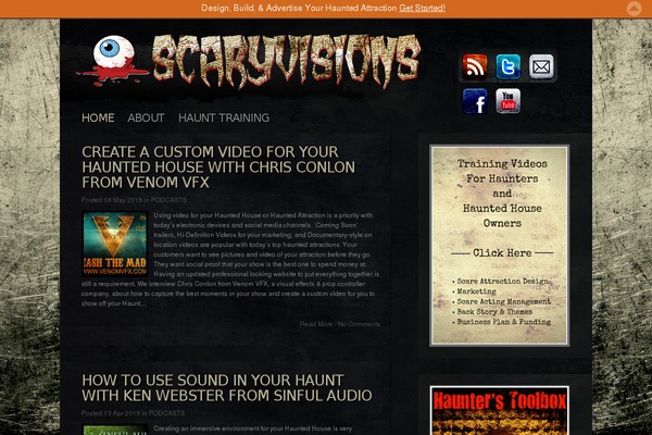 scaryvisions.com site used Dilapidated-theme