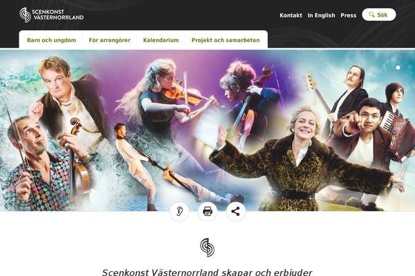 scenkonstbolaget.se site used Verksamhet