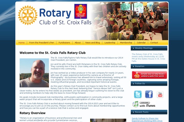 Rotary theme site design template sample