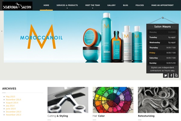 HairPress theme site design template sample
