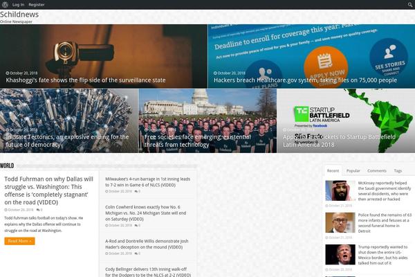 Sahifa theme site design template sample