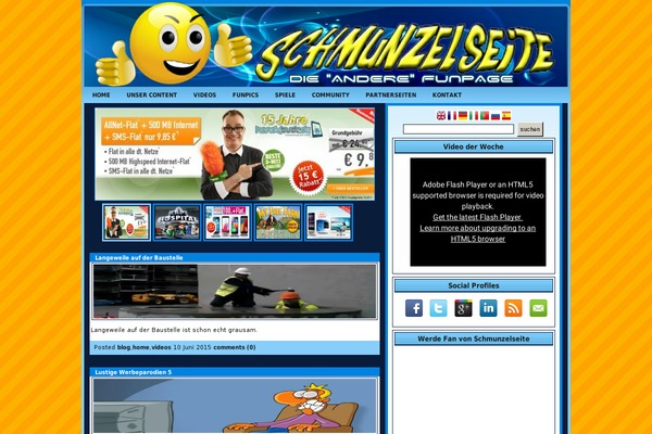 schmunzelseite.de site used Schmunzel