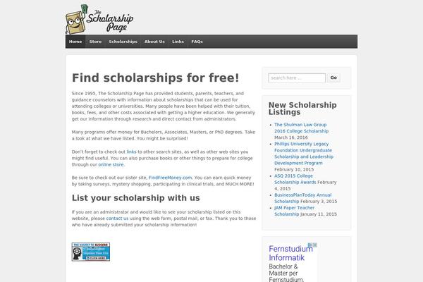 WordPress website example screenshot