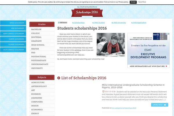scholarships2016.com site used Schema