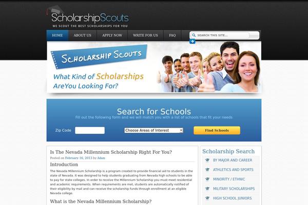 Scholarship theme site design template sample