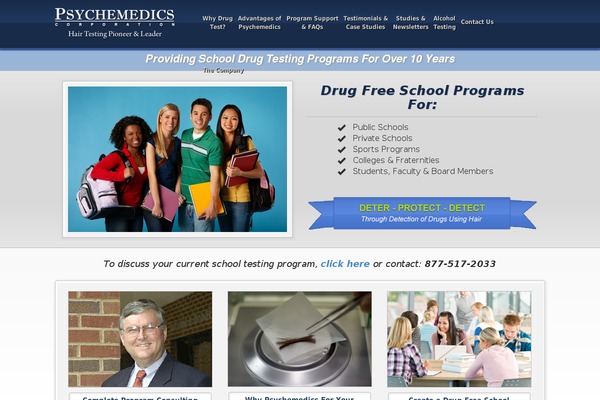 schooldrugtesting.com site used Psychemedics