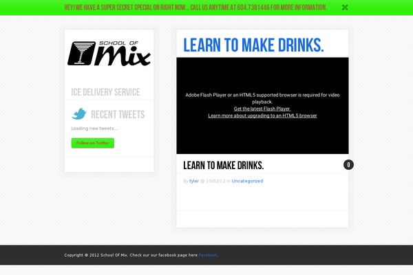 schoolofmix.com site used White Noise