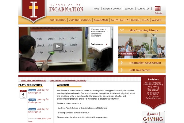 schooloftheincarnation.org site used School-of-incarnation