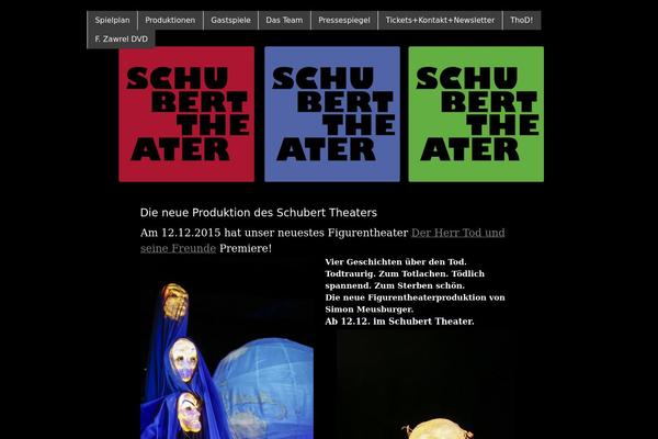 schuberttheater.at site used Bluebird-theme