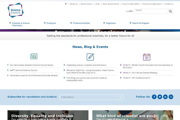 sciencecouncil.org site used Science-council-2015