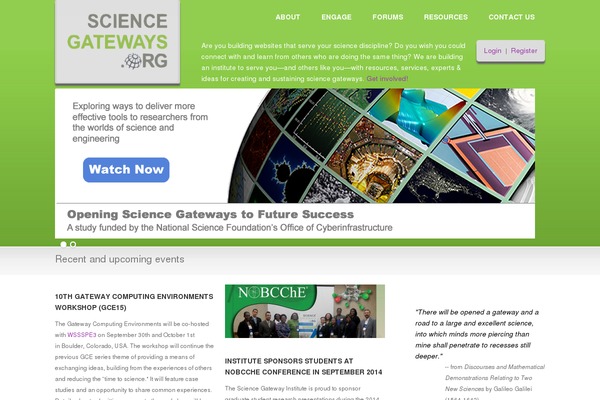 sciencegateways.org site used Sciencegateways
