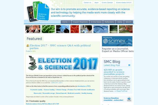 sciencemediacentre.co.nz site used Smc2010-ver2