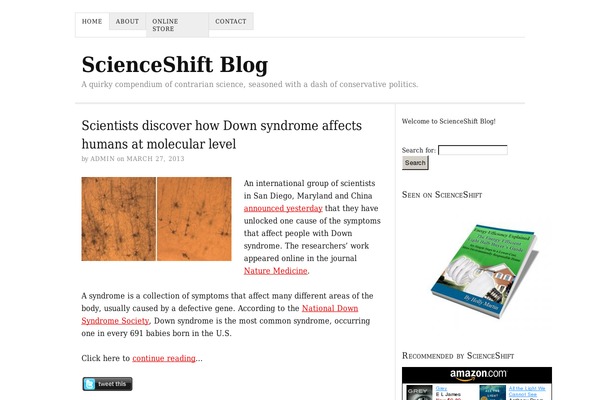 scienceshift.com site used Thesis