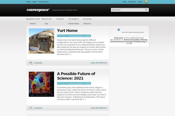 Convergence theme site design template sample
