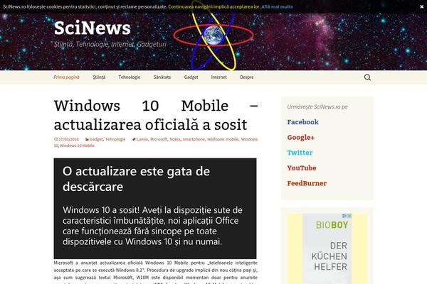 scinews.ro site used Scinews