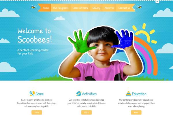 Kiddy theme site design template sample