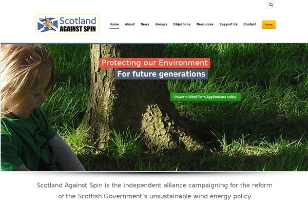 scotlandagainstspin.org site used Wpex-impact