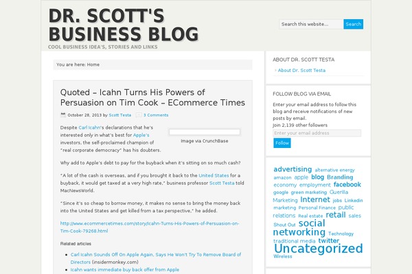 WordPress website example screenshot