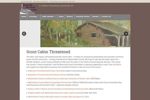scoutcabin.org site used Incare