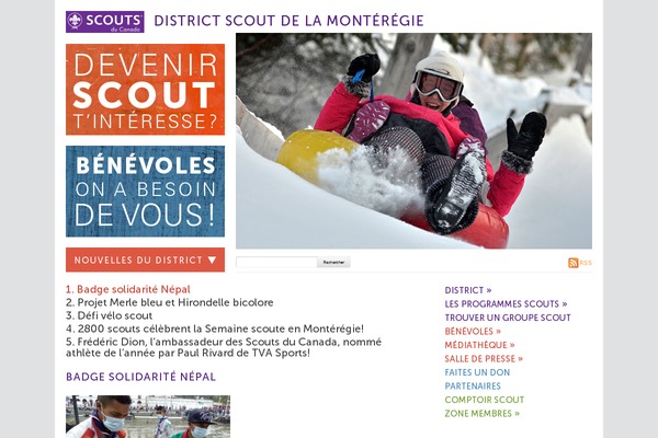 scoutsdelamonteregie.ca site used Districts