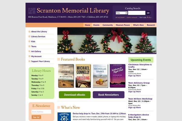 scrantonlibrary.org site used Scranton