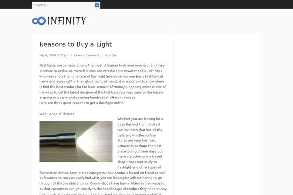 Infinity theme site design template sample