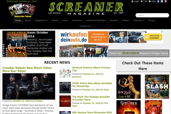 screamermagazine.com site used Screamer-magazine-v2img