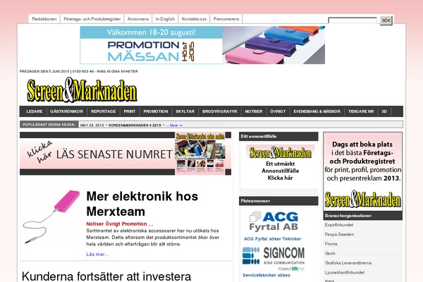 screen-marknaden.se site used Screenmarknaden