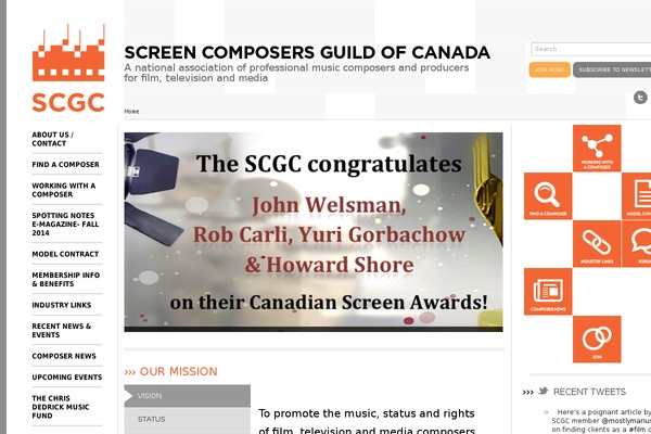 screencomposers.ca site used Guild
