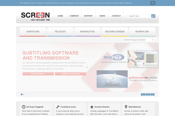 screensystems.tv site used Screen