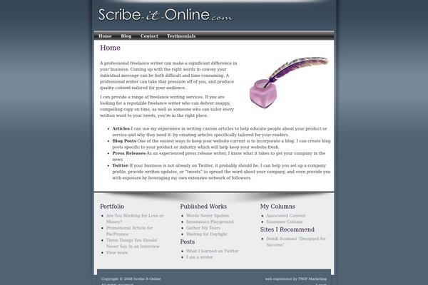scribe-it-online.com site used Essence-blue