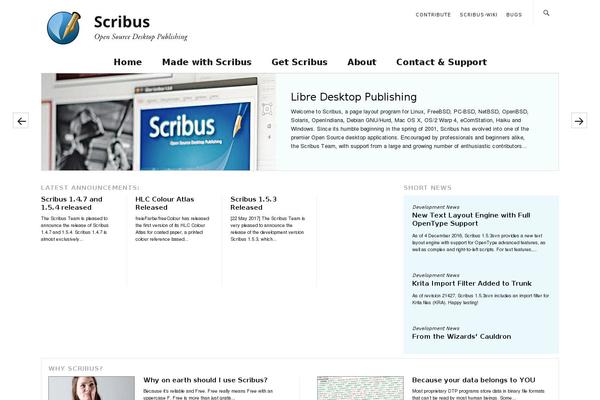 scribus.info site used Scribus