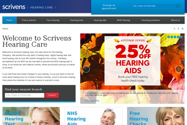 scrivenshearing.com site used Hearingcare
