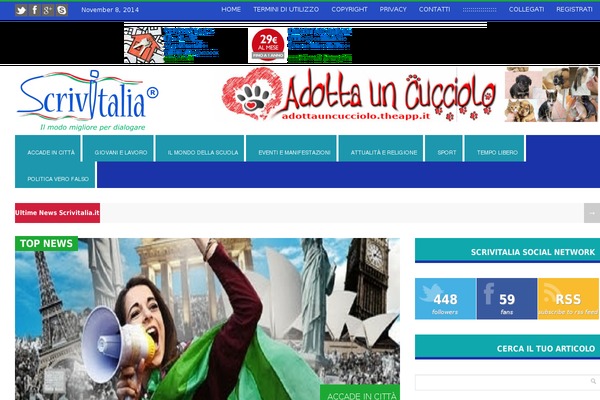 scrivitalia.it site used Rapidnews